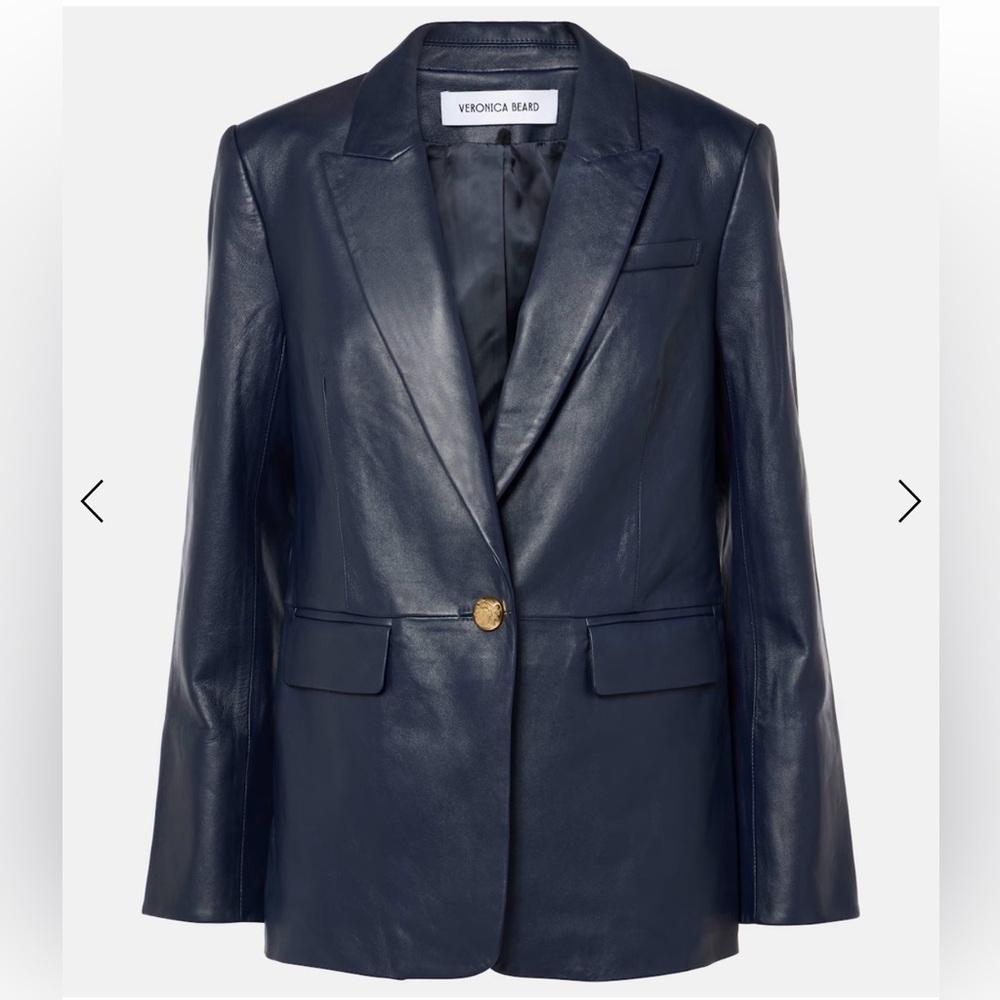 Veronica Beard Navy Vega Dickey Blazer Jacket
Size 8 Genuine Leather $1498